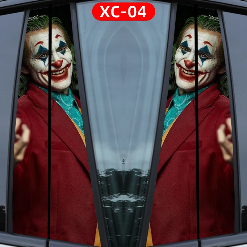 1pc/2pcs Graffiti Funny Joker So Serious Car Stickers Waterproof Auto Vinyl Decals Anime Decoration for Automobile B-pillar