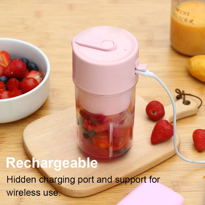 Small home juicing cup portable electric juicer multifunctional juice cup portable cup can crush ice 6 blades340ML