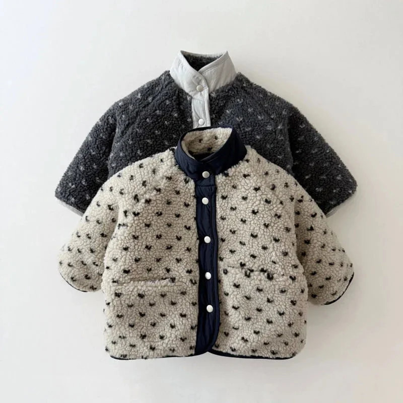 Kids Furry Warm Coats Children Fleece Fall Winter Jackets Boys Girls Thick Fluffy Reversible Wear Outerwear New Toddler Clothing