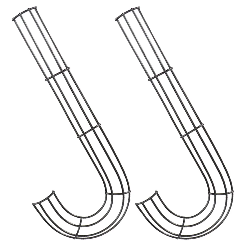 2 قطعة إكليل الحديد الإطار قصب الحلوى على شكل سلك معدني لتقوم بها بنفسك إكليل صنع أداة لعيد الميلاد حفلة ديكور حديقة المنزل