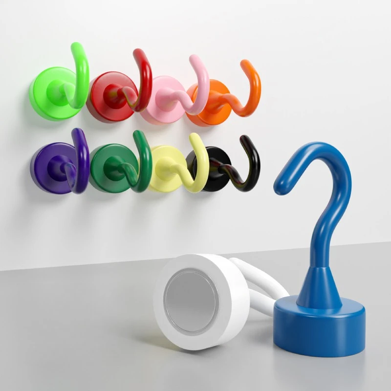 2/10pcs Multi-Color Magnetic Storage Hooks, 0-8KG Weight Capacity, Durable Magnets for Hanging on Refrigerators and Ceilings