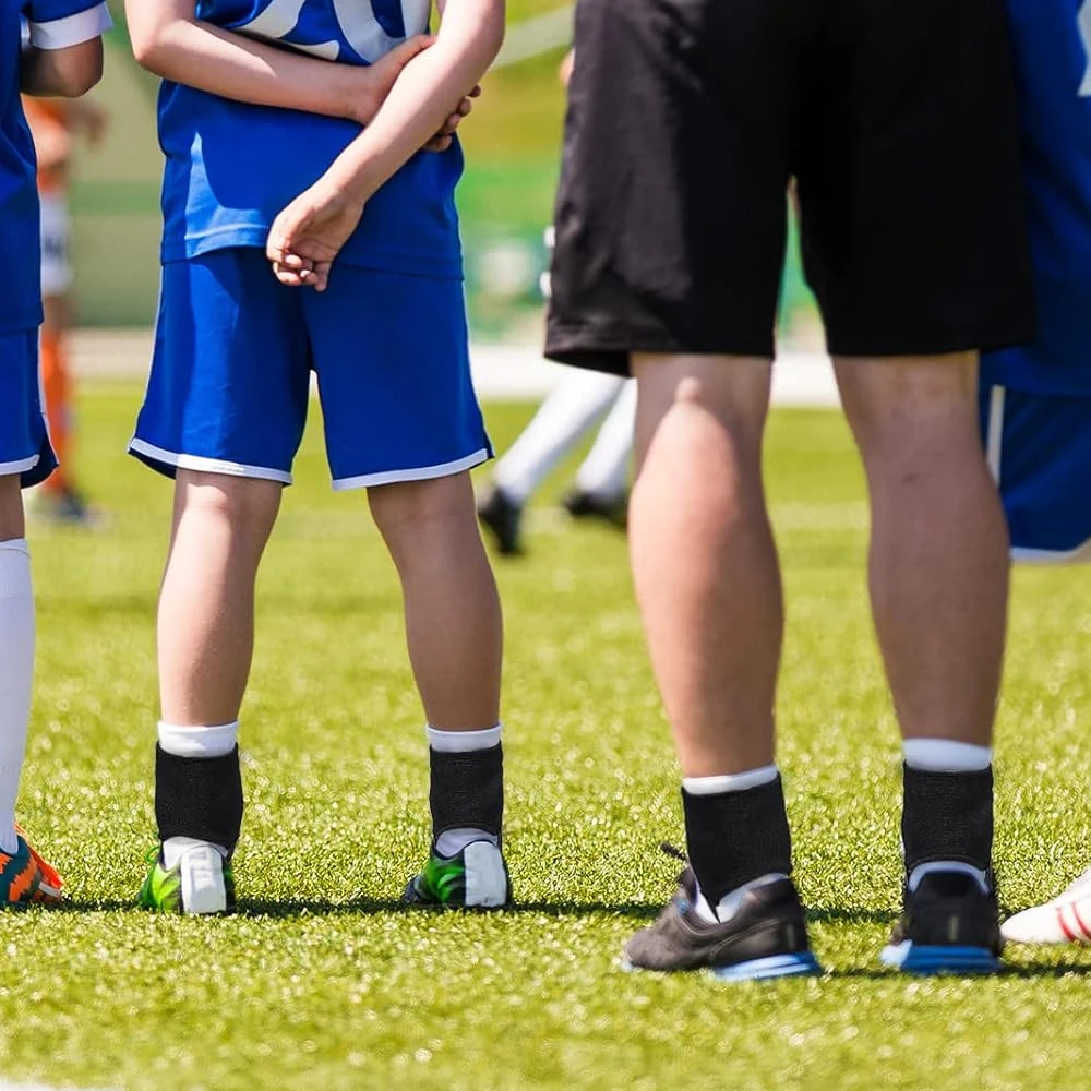 Cavigliera in EVA, protezioni per caviglie anticollisione, protezione per scudo, cuscinetti a doppia faccia per calcio, calcio, pallavolo, 1 paio