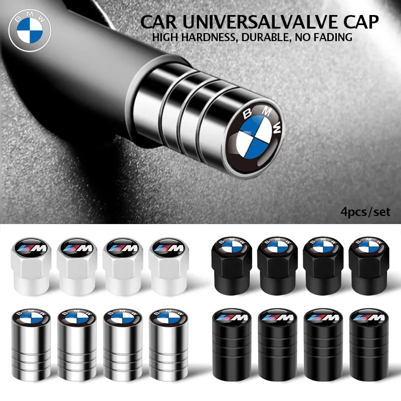 4pcs Car Tire Valve Cover Aluminum Tire Dust Cover Airtight Cover Car Accessories For Bmw E46 E90 E60 E39 E36 F20 E87 G30 E92 M3