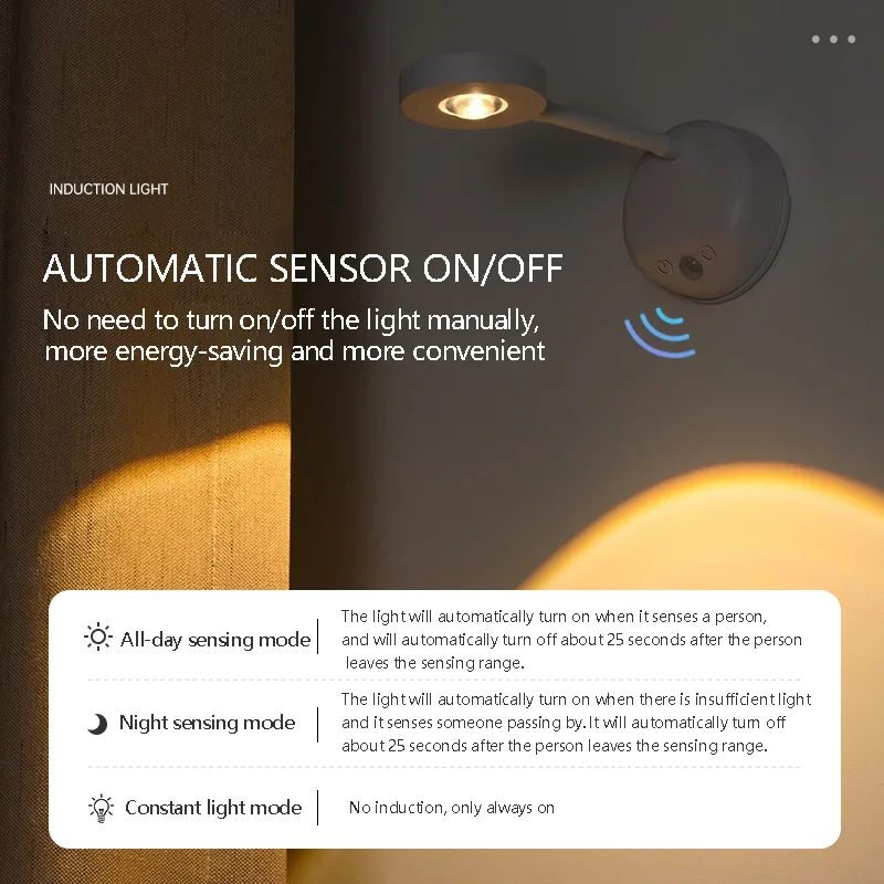 Applique Murale Intelligente à Induction pour le Corps Humain, Projecteur d'Niksans Câblage, Lampe de Peinture