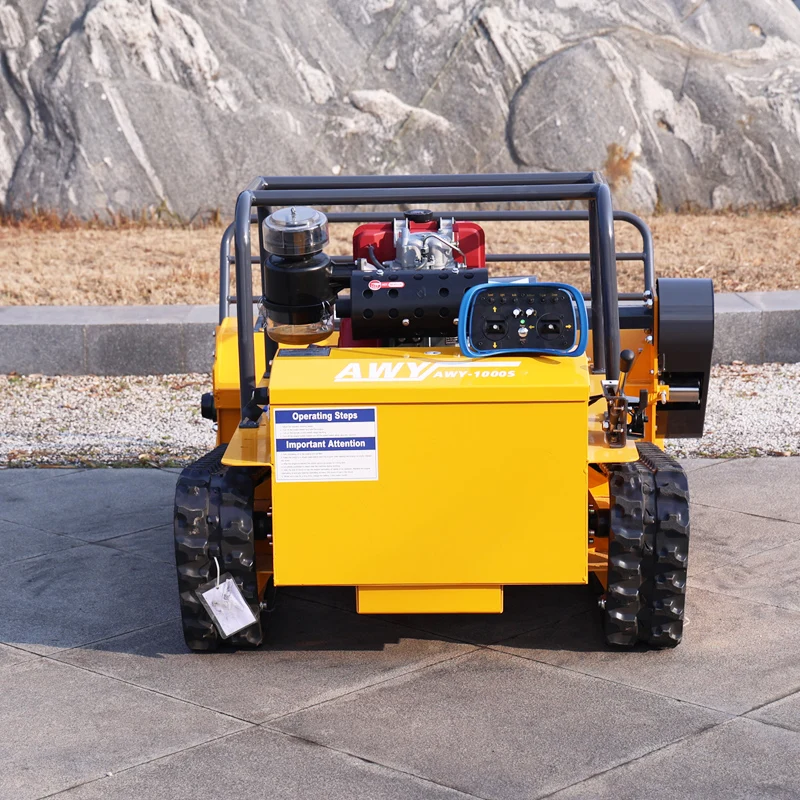 Customized Top Rc Flail Mower Remote Control Automatic Robotic Lawn Mower Mulcher Machine for Grass Cutter flail mower