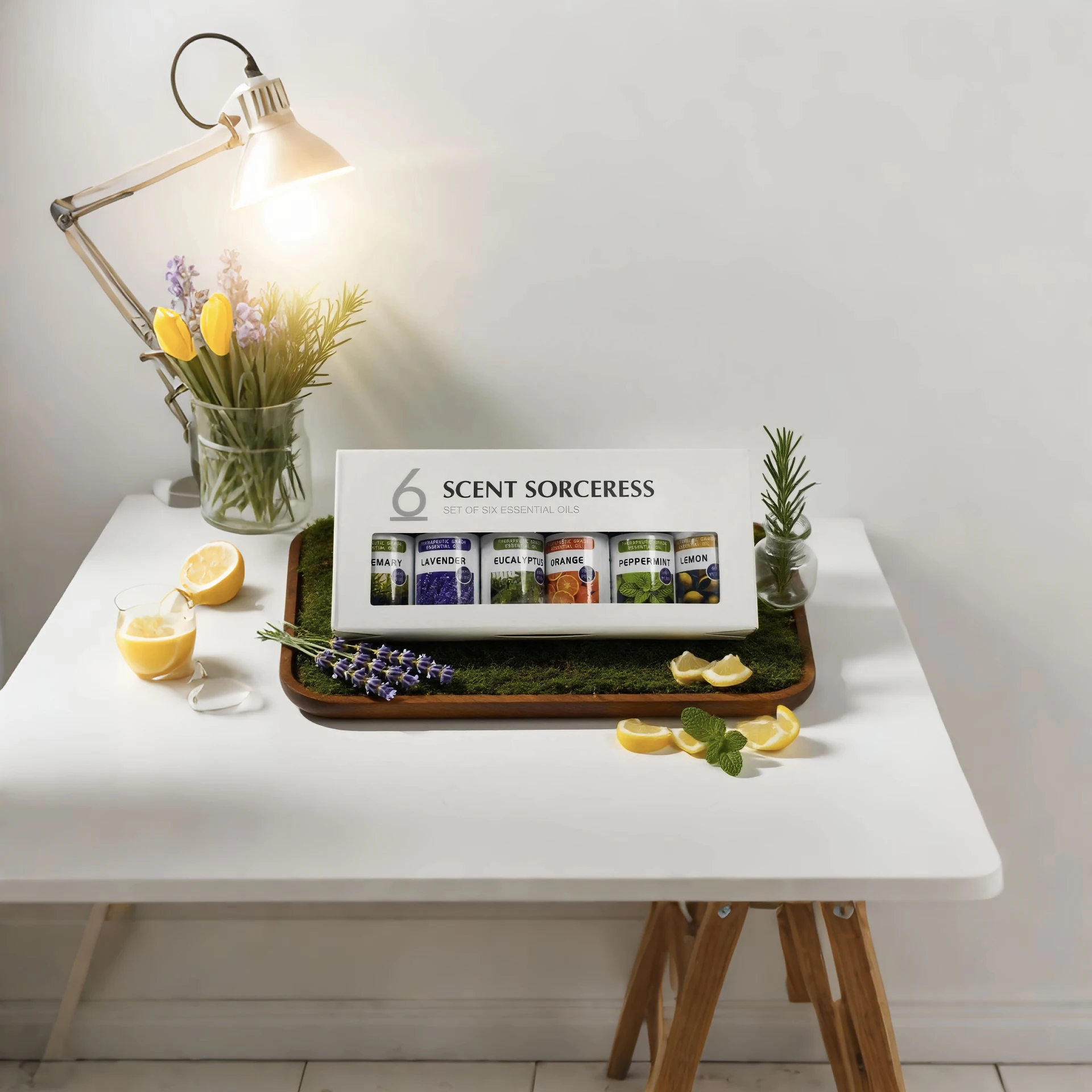 Quente 6 pçs/set doce laranja eucalipto lavanda óleo essencial senhoras perfume spa massagem corporal aromaterapia óleos essenciais conjuntos