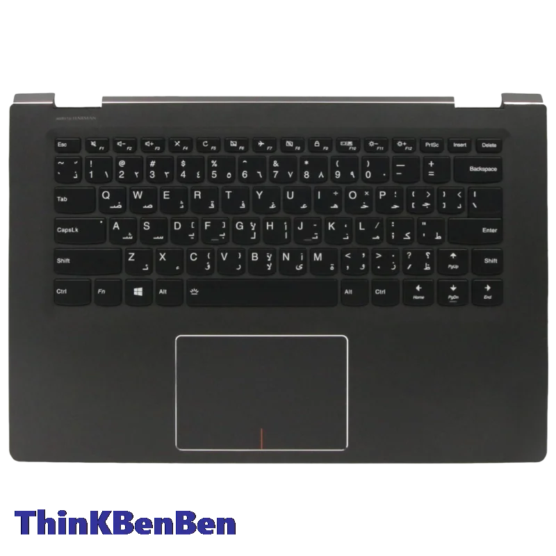 ARA Arabic Black Keyboard Upper Case Palmrest Shell Cover For Lenovo Ideapad Yoga 510 14 Flex4 1435 1470 1480 5CB0L66008