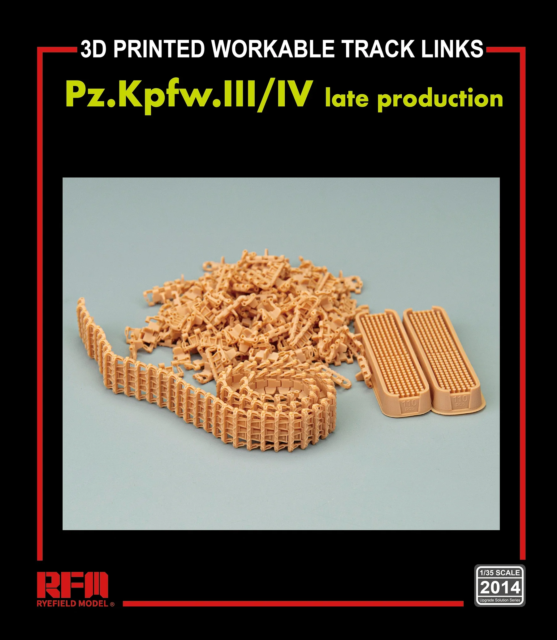 RYEFIELD MODEL RFM RM-2014 1/35 Pz.Kpfw.III/IV late production 3D PRINTED WORKABLE TRACK LINKS Assemble