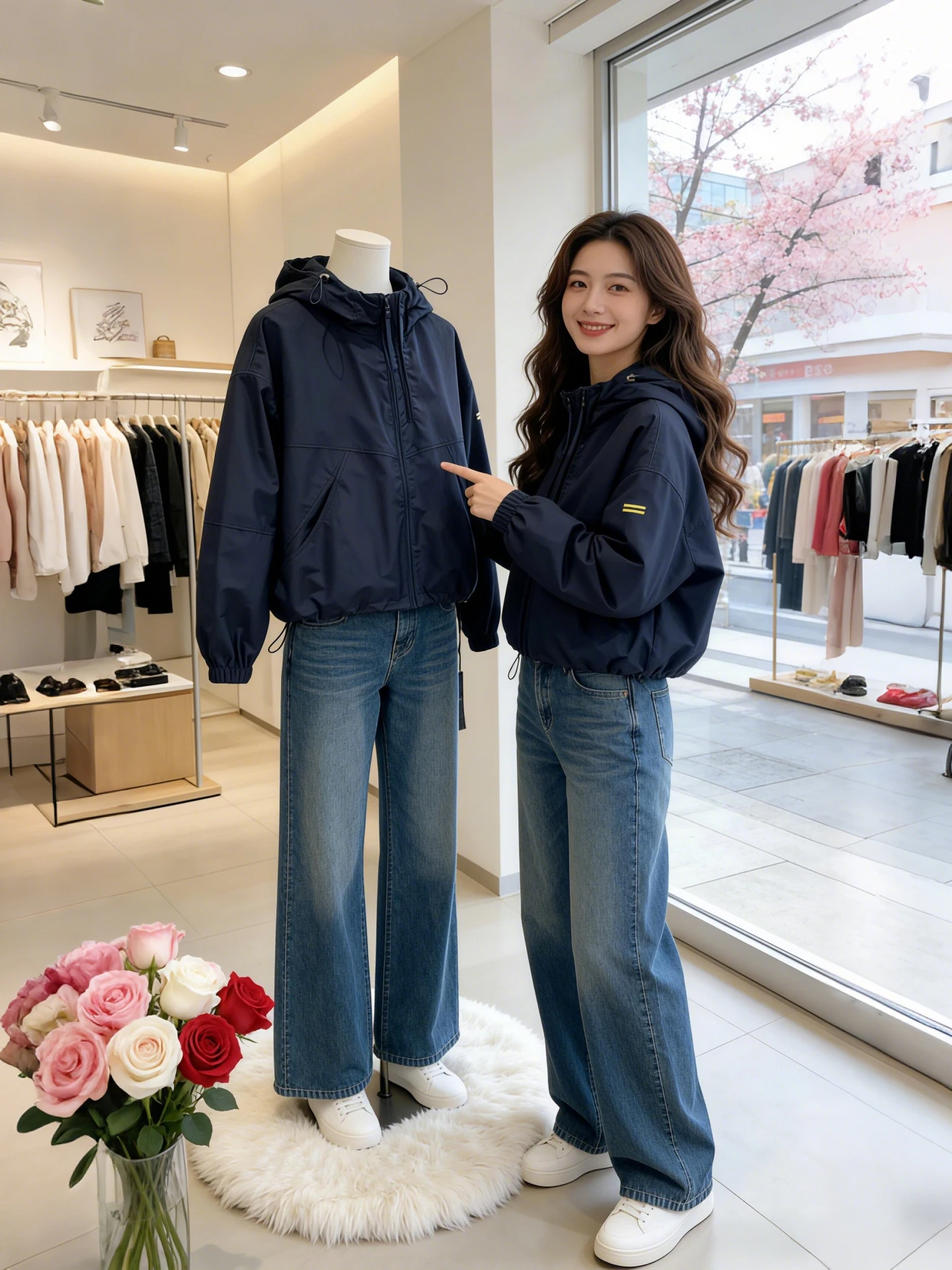 

Casual Style Hooded Short Jacket Women's Spring Autumn New Loose Slimming Versatile Small Size Jacket Trendy Top