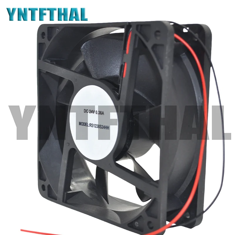 New For RS1238S24HH DC 24V 0.36A 120x120x38MM 2-Wire Server Cooling Fan