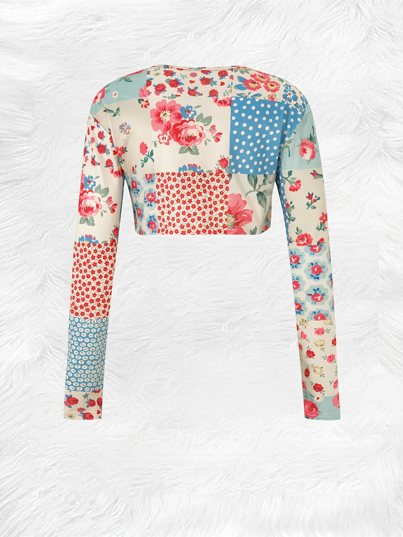 Printed Design Casual style floral pattern design cardigan