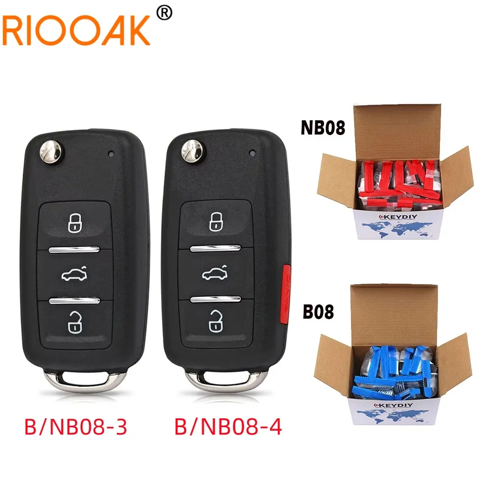 5 Buah KEYDIY B08 NB08 Kunci Remote Mobil B08-3 B08-4 B08-3+1 NB08-3 NB08-4 Kunci Remote Universal untuk KD900 URG200 MINI KD KD-X2 KD-MAX