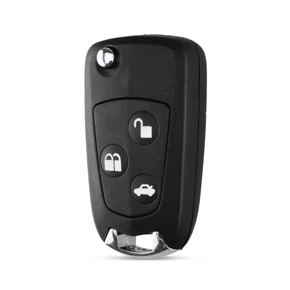 Dandkey 3 Buttons Fo21 Modified Flip Folding Car Remote Key Shell Fob Case For Ford Mondeo Focus Fusion Fiesta Galaxy Transit