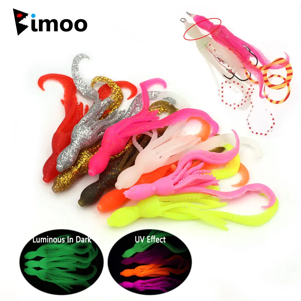 

6pcs 3.9g 3.94inch Soft Octopus Squid Bait Floating TPR Material Pesca Wobbler Fishing Tackle Saltwater Snapper Fishing Lures