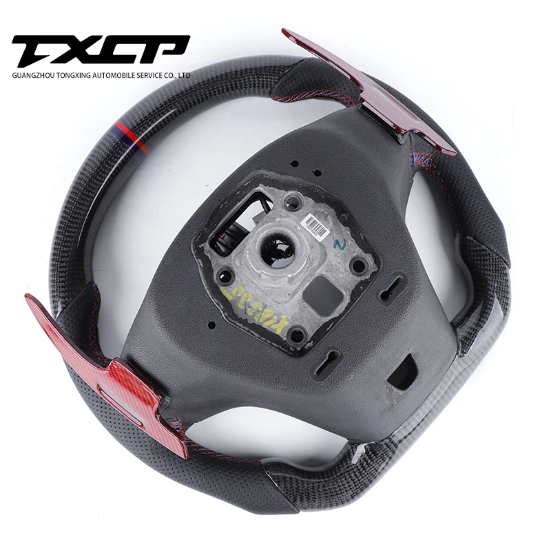 مناسب مخصص لسيارة شيفروليه كامارو كورفيت 2012-2015 عجلة القيادة الذكية المصنوعة من ألياف الكربون LED