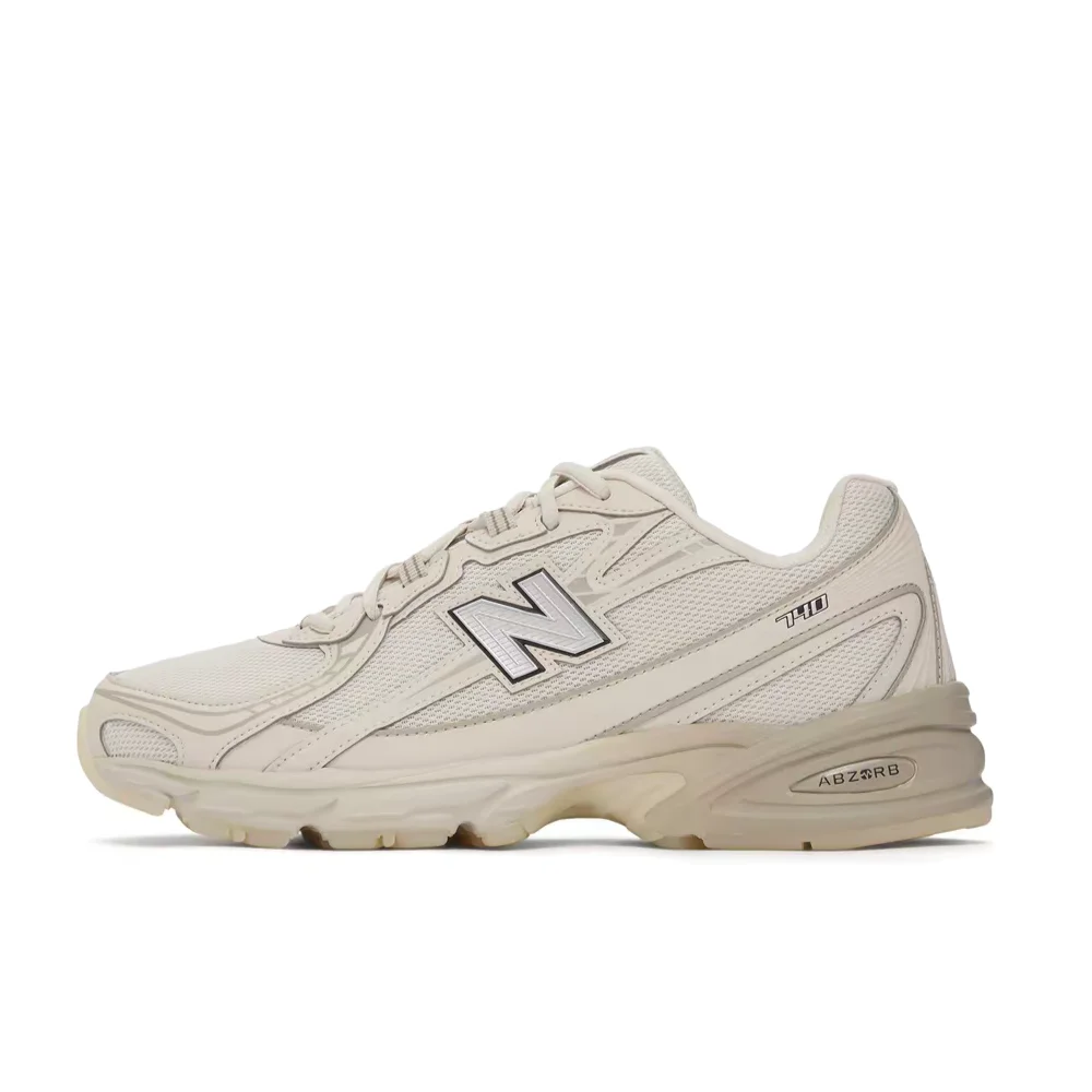 New Balance NB740 Unisex Beige Low-Top Runners – Shock-Absorbing Breathable Durable Sole & Versatile Comfortable Fit U740LN1