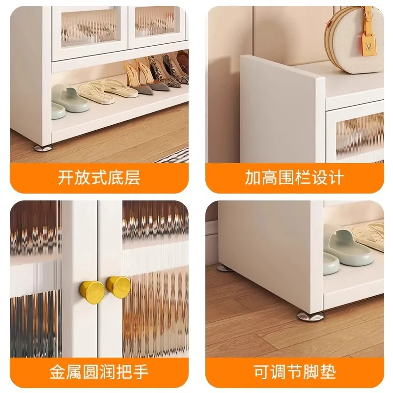 خزانة أحذية مقاومة للغبار عند المدخل إلى الأرض، رف أحذية بسيط متعدد الطبقات ذو سعة كبيرة #5