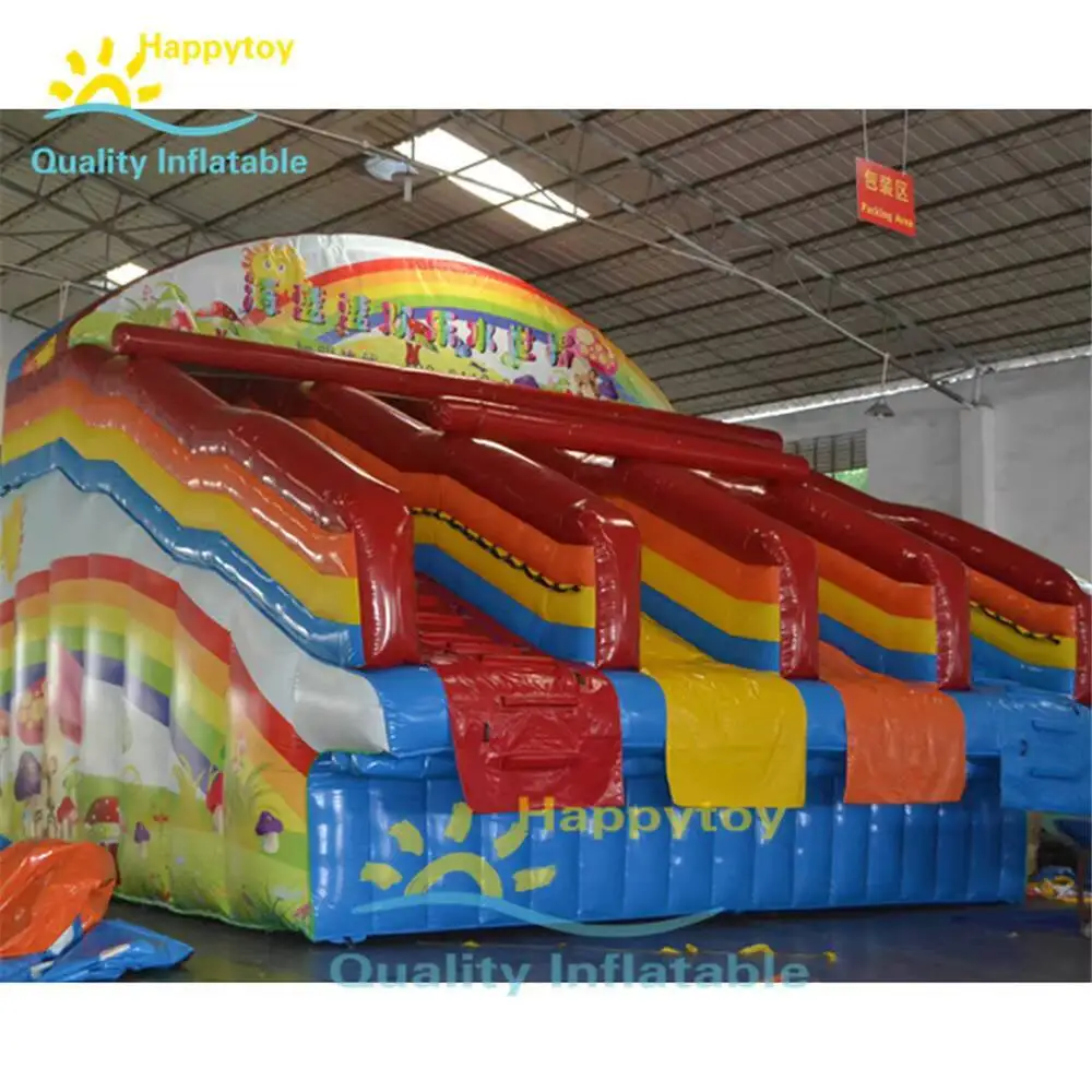 Outdoor kommerziellen aufblasbare regenbogen pool wasser rutsche