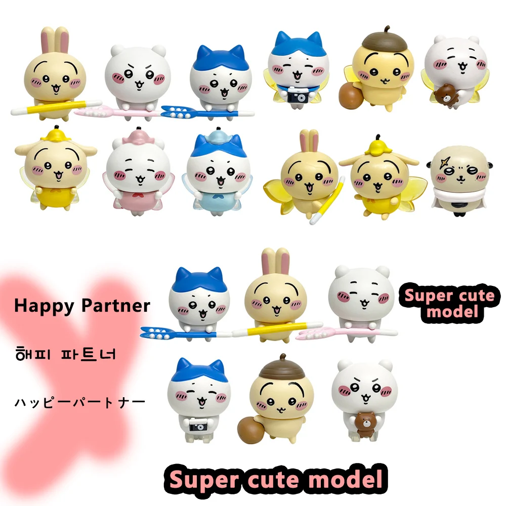 Chiikawa لطيف أنيمي الشكل مجموعة Usagi Hachiware JiYi مكتب زخرفة Kawaii دمية لعبة الديكور هدية للأصدقاء الاطفال المقتنيات #1