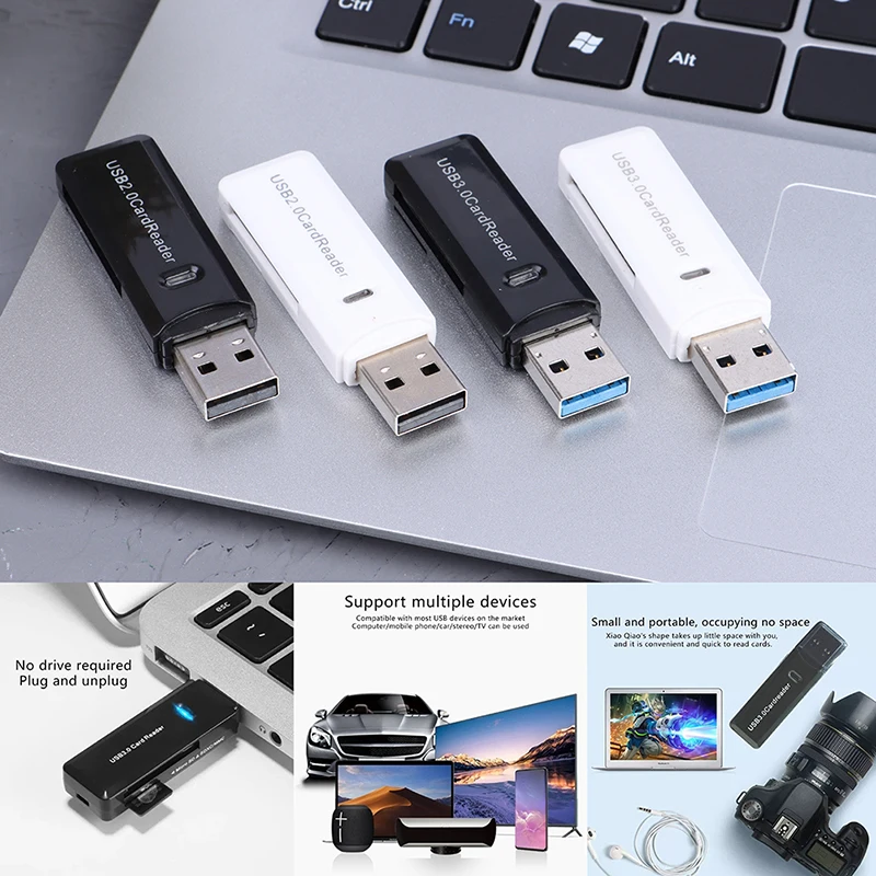 USB Card Reader 3.0 2.0 TF SD Card Reader 2 in1 Cardreader Micro SD Adapter PC Laptop Smart Memory Card Reader