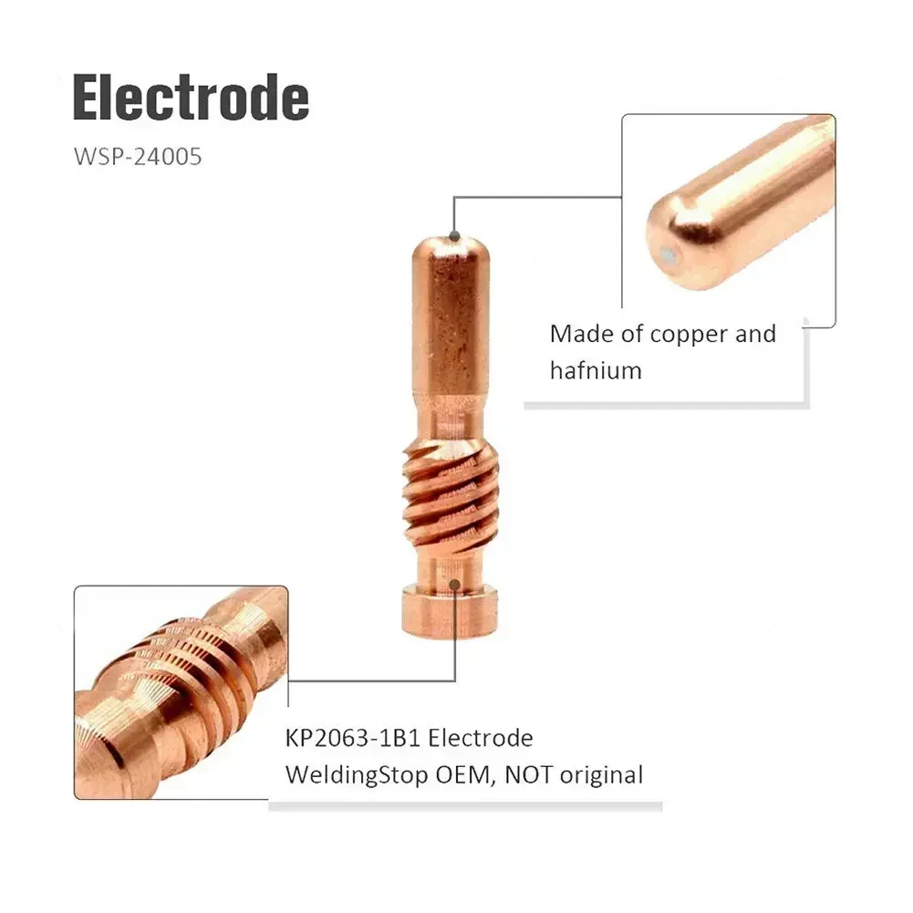 5pcs KP2063-1B1 Plasma Electrodes for Lincoln Electric ProCut  25/55/80 PCT-80 Torch