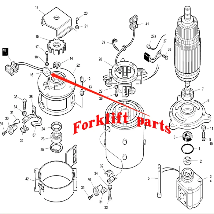 Forklift parts E16/R14-115/335 hydraulic motor speed sensor For LINDE STILL OEM  J3501068