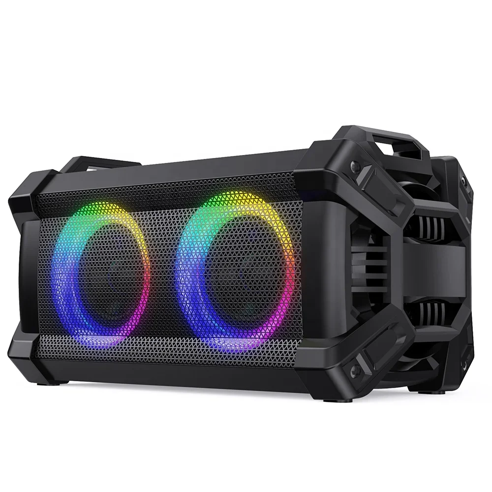 40W Rechargeable Flash LED Loud Stereo Hifi System Portable Wireless Outdoor Blue tooth Boombox Boom Box Karaoke Players Speaker