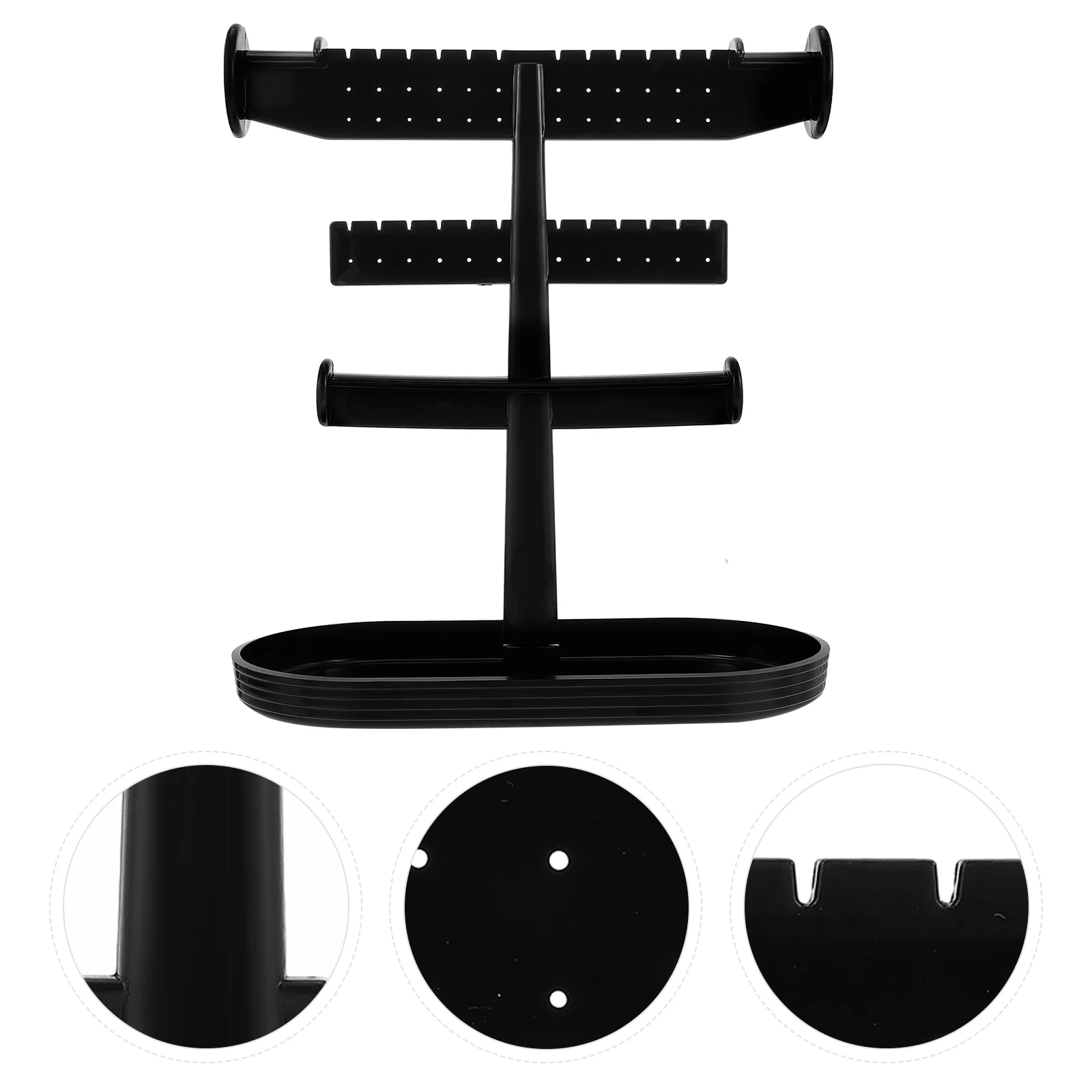 

Jewelry Display St Storage Rack for Earrings Necklaces Plastic Material Home Use Three Layer Large Capacity Beautiful Practical