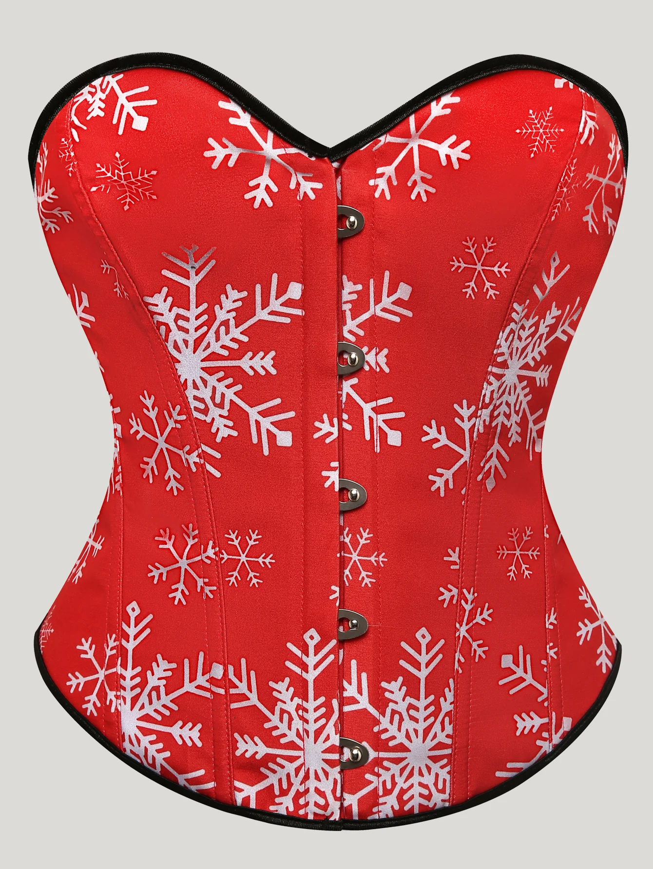Christmas Corset overbust gothic bustiers and corsets Snowflake Santa Claus print corselet waist trainer corset tummy control