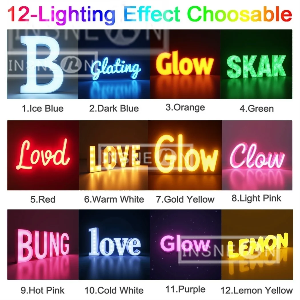 Custom Personalized LED Light Up Sign 3D Metal Letters For Outdoor Business Storefront Waterproof Illuminated Backlit Signage