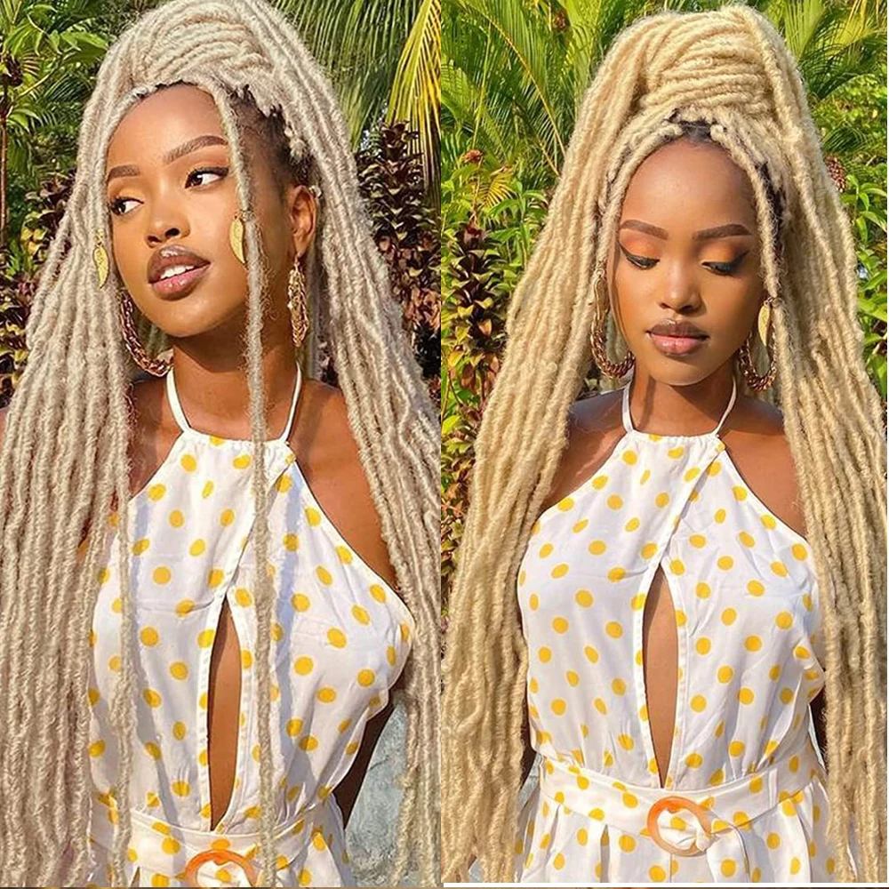 Tresses Synthétiques Pré-bouclées pour Femme Afro, Extension de Dreadlocks au Crochet, Faux Locs, Droites, Soku, 613