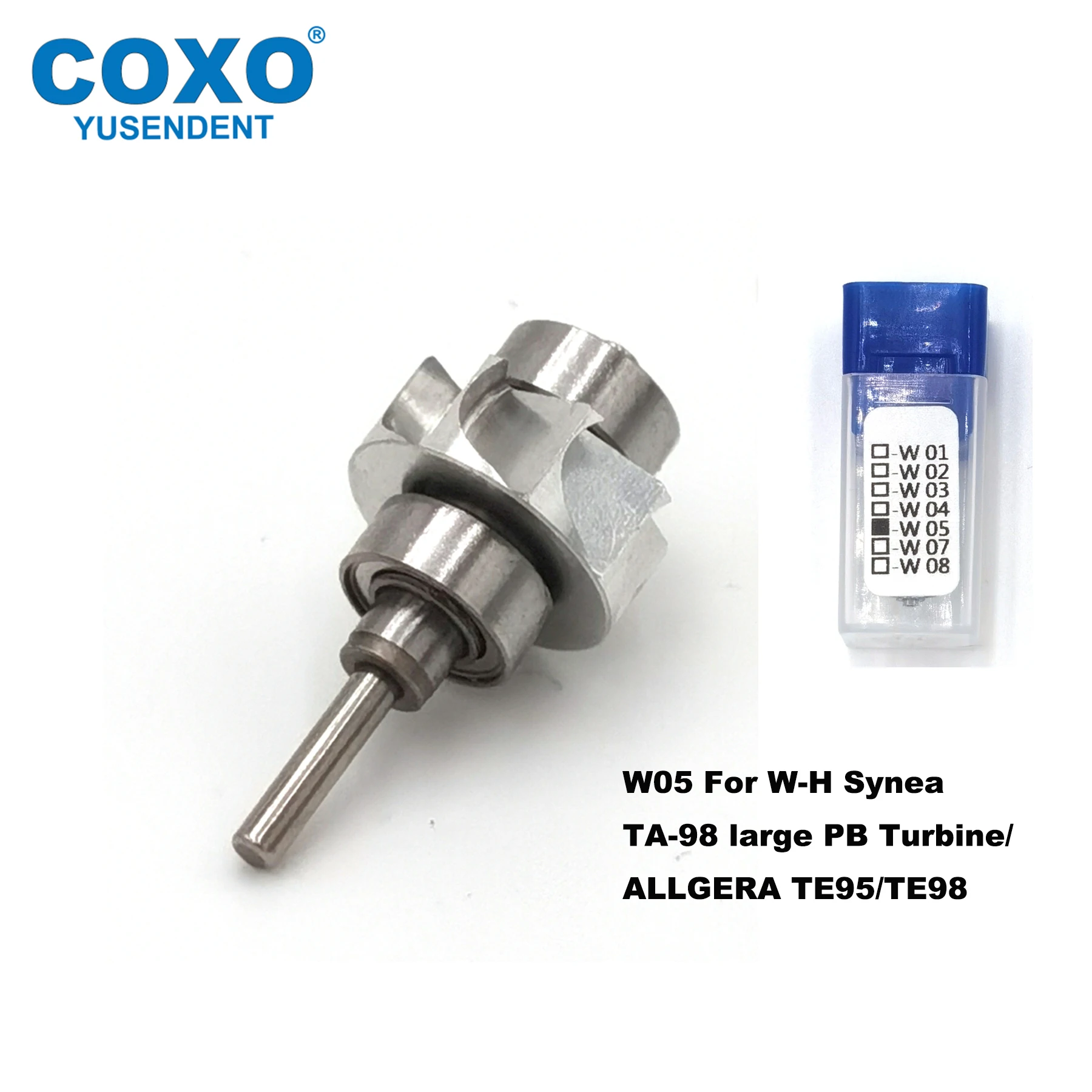 Rotor de cartucho de turbina dental COXO compatible con W-H Synea TA-98, turbina PB grande/ALLGERA TE95/TE98, herramientas de pieza de mano de alta velocidad