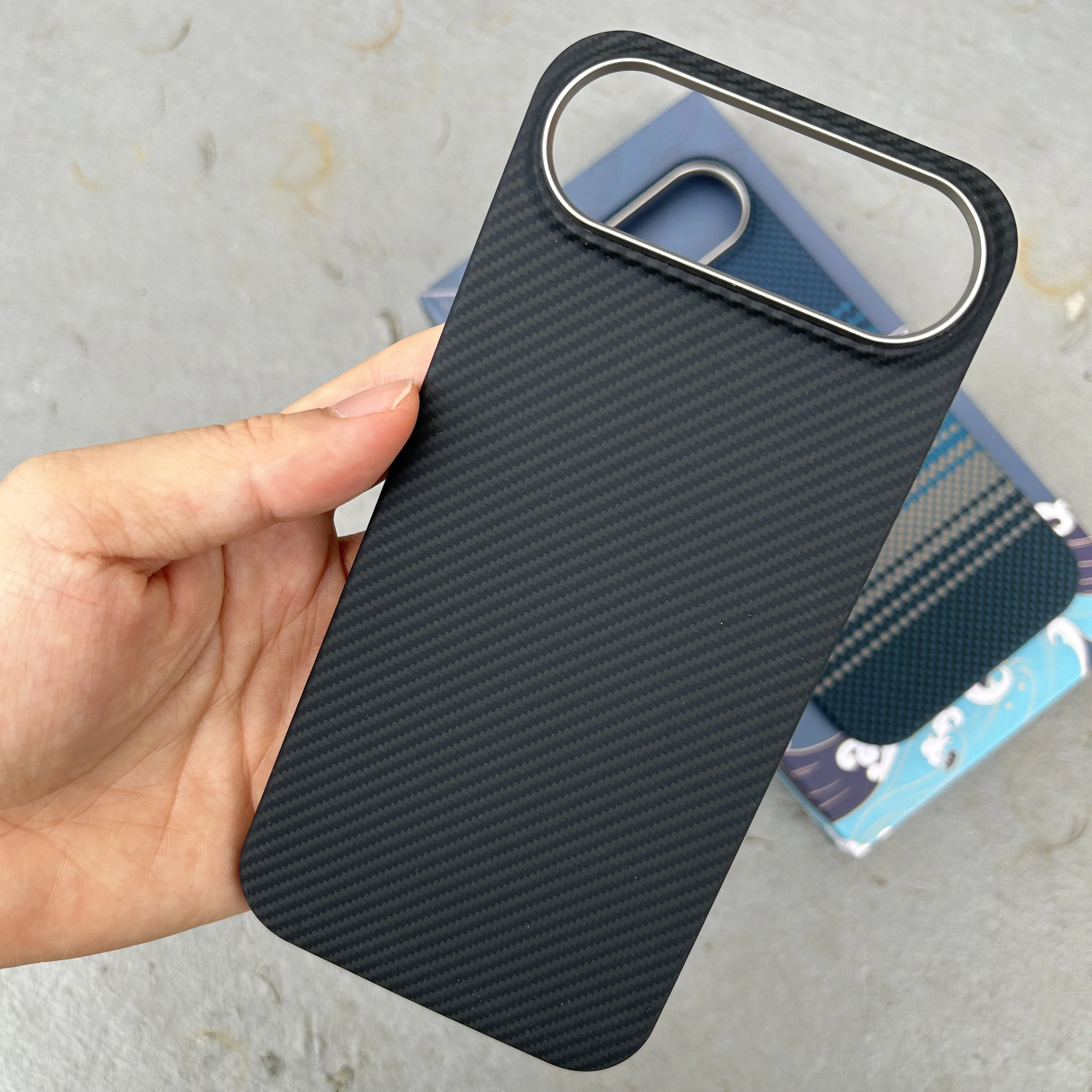 Per Magsafe Custodia magnetica per iPhone 17 Pro Max Vera fibra di carbonio Colore fibra aramidica Cover per iPhone 17 Pro/17pro max Custodia capa