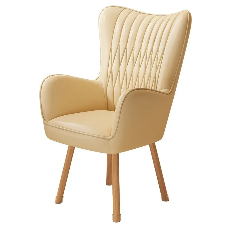 

Comfortable backrest sedentary solid wood makeup chair lazy dormitory college student study desk swivel chair