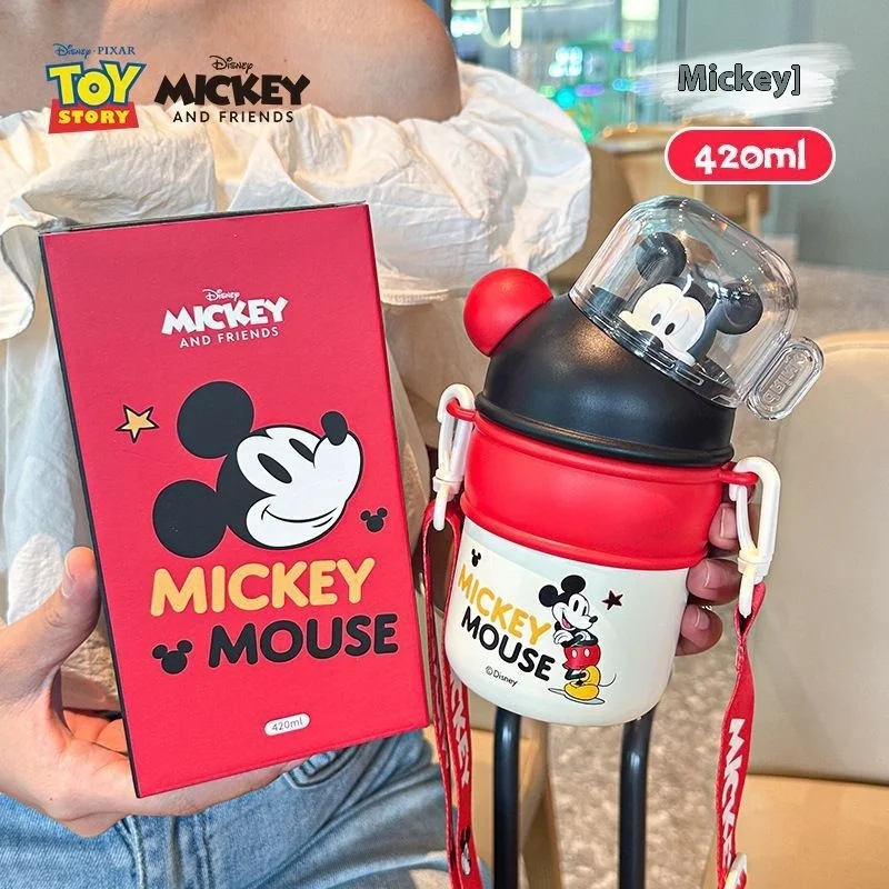 

Disney 420ml Mickey Mouse Buzz Lightyear 316 Kids Strawberry Bear Thermal Mug Outdoor Portable Mug Office Thermal Mug Gifts