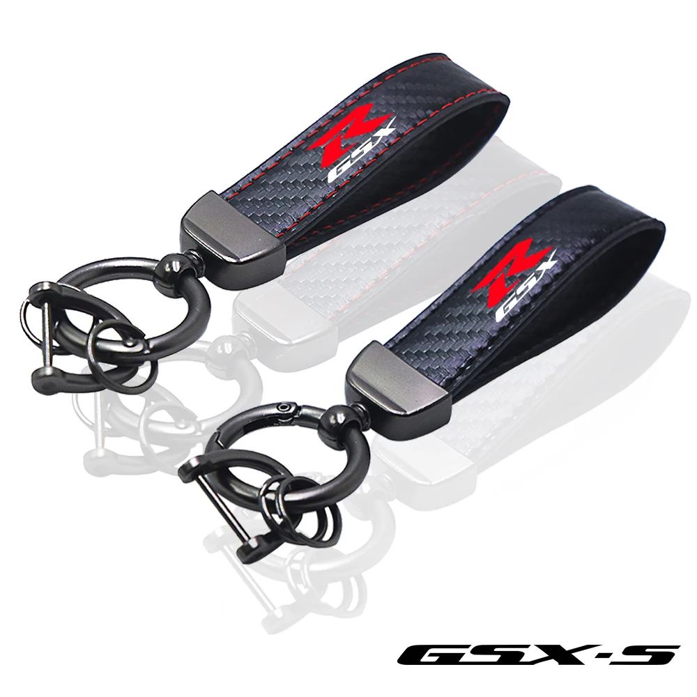 Motorcycle For SUZUKI gsxs gsx-s gsx-r gsxr 250 600 750 1000 13000 1400 motorcycle Key chain Rings carbon fiber keychain