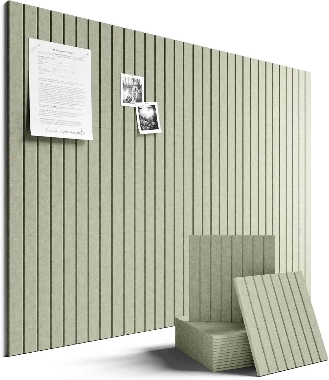 

Large Felt Bulletin Board 48' x 36' Cork Board Alternative-12 Pack with 70 Safe Removable Adhesive Tabs, Cork Boards for Walls C