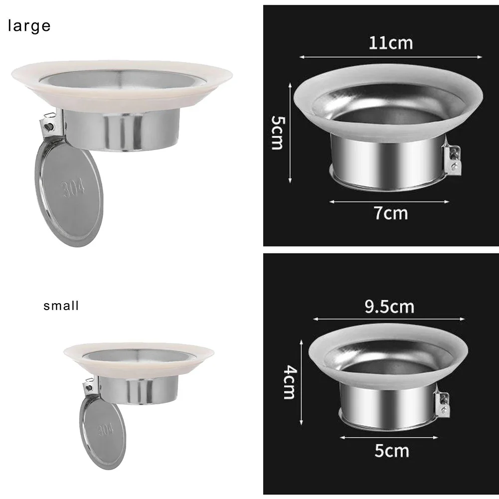 1pc Anti-smell Plug For Squatting Pan Stainless Steel Toilet Floor Deodorize Stopper Bathtub Anti-blocking Cover Bath Accesories