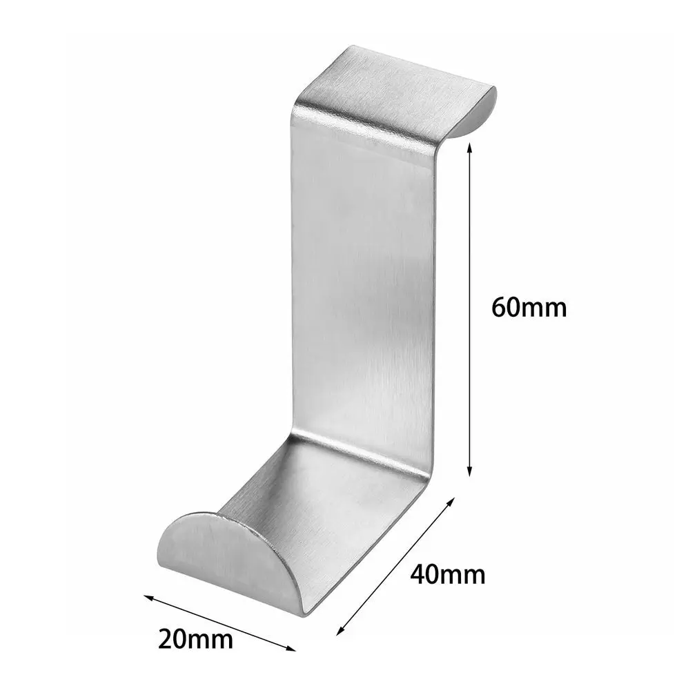 2pcs Stainless Steel Kitchen Cabinet Draw Hooks Kitchen Cabinet Draw Towel Clothes Pothook Clothes Hanger Holder