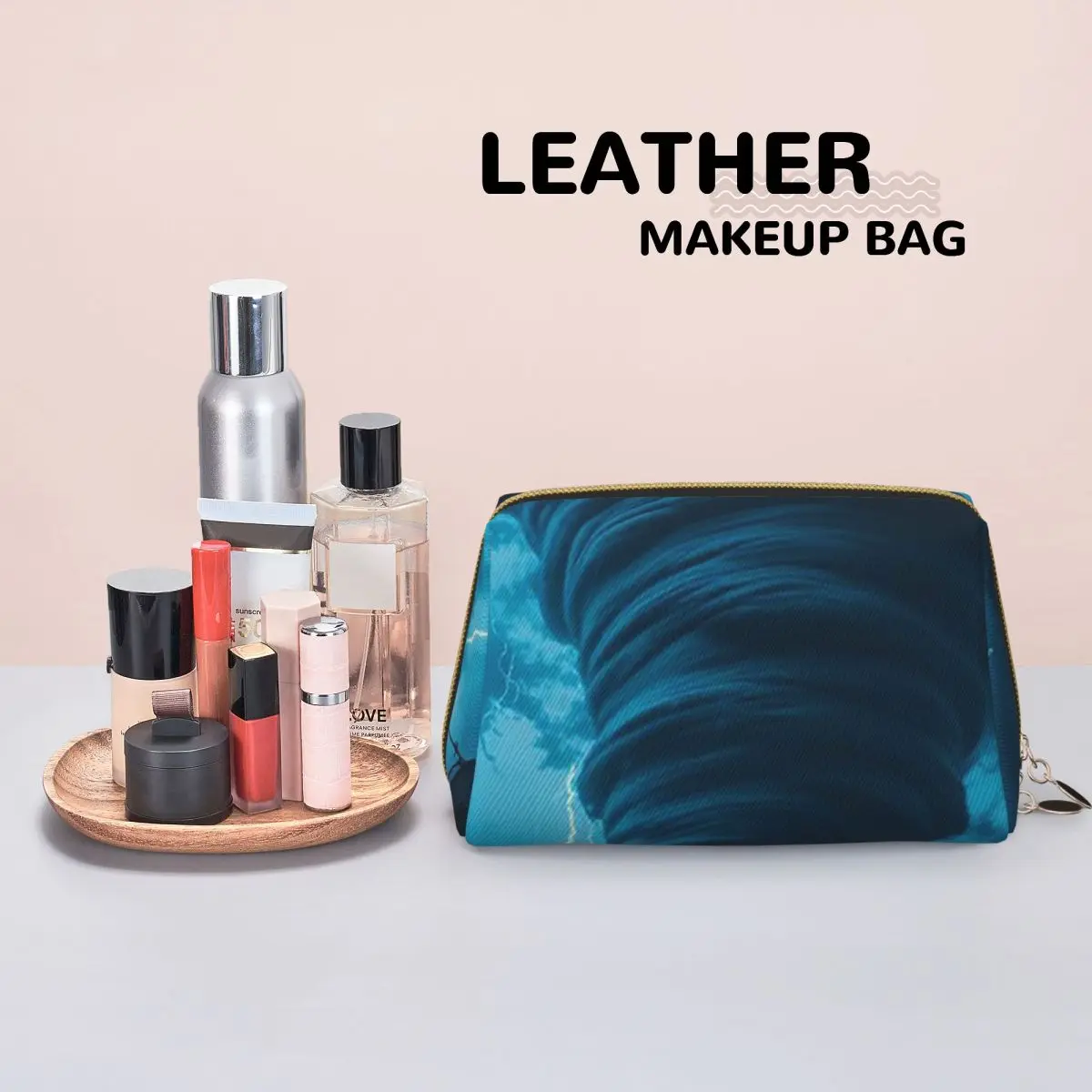 Fantasy World Tornado Apocalypse Women Cosmetic Bag Travel Makeup Organizer Pouch Toiletry Storage Dopp Kit Case