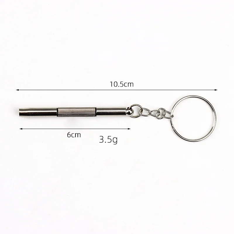 Small Portable Mini Convenient Key Ring Style 45# Steel Versatile Glasses Screwdriver Multi-Functional Watchmaker Repair Tool