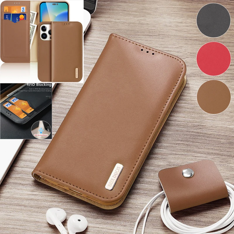 

Retro Genuine Leather Flip Case Phone Cover For iPhone 14 Pro Max 14 Plus Magnetic Anti Theft Brush Protection Phone Case