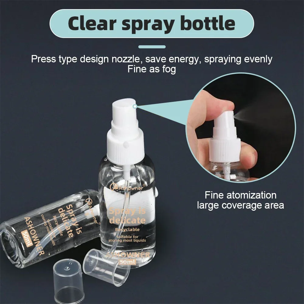 20/30/50/100ml Refillable Bottles Transparent Plastic Perfume Atomizer Mini Empty Spray Bottle Portable Travel Accessories