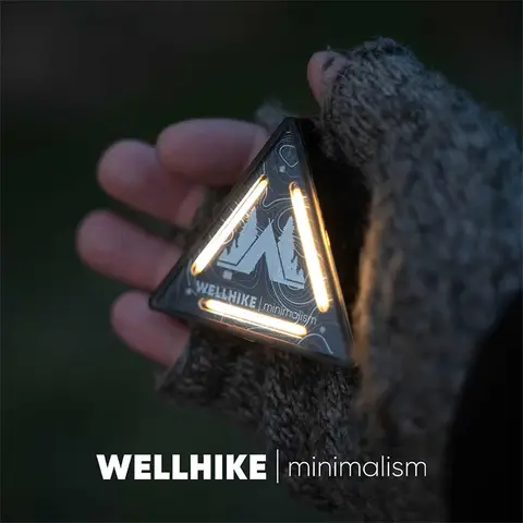 WELLHIKE tácticas al aire libre luz triangular SWS insignia de luz nocturna decoración de advertencia atmósfera de Camping Mini lámpara colgante pequeña