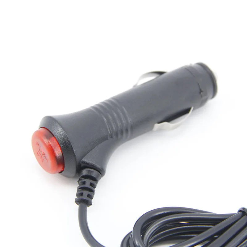 Adaptador de alimentação de isqueiro do carro com cabo ligado e desligado, DC 12V, 3.5mm x 1.35mm, 3.5mm Plug, 1.5m, 3m, com cabo para GPS, Detector de radar