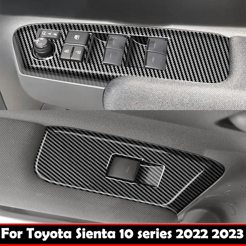 

RHD For Toyota sienta 10 seris 2022 2023 ABS Interior Door Window Lift Glass rise Switch Buttons Cover Molding Car Accessories