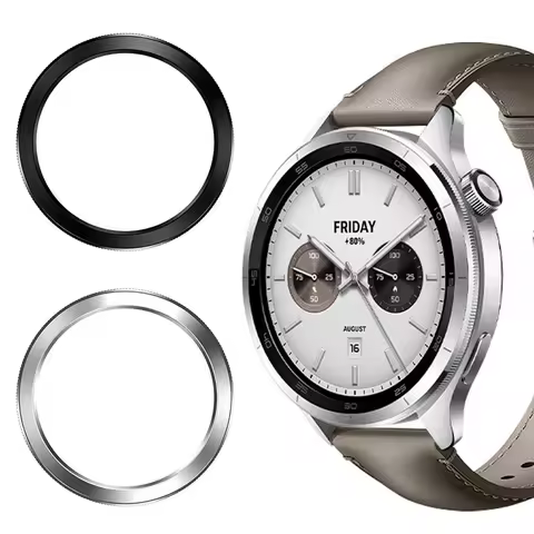 For Xiaomi Watch S4/S3/S2 Bezel Frame PC Material Replacement Protective Ring Cover Anti-Scratch Black/Silver Accessory