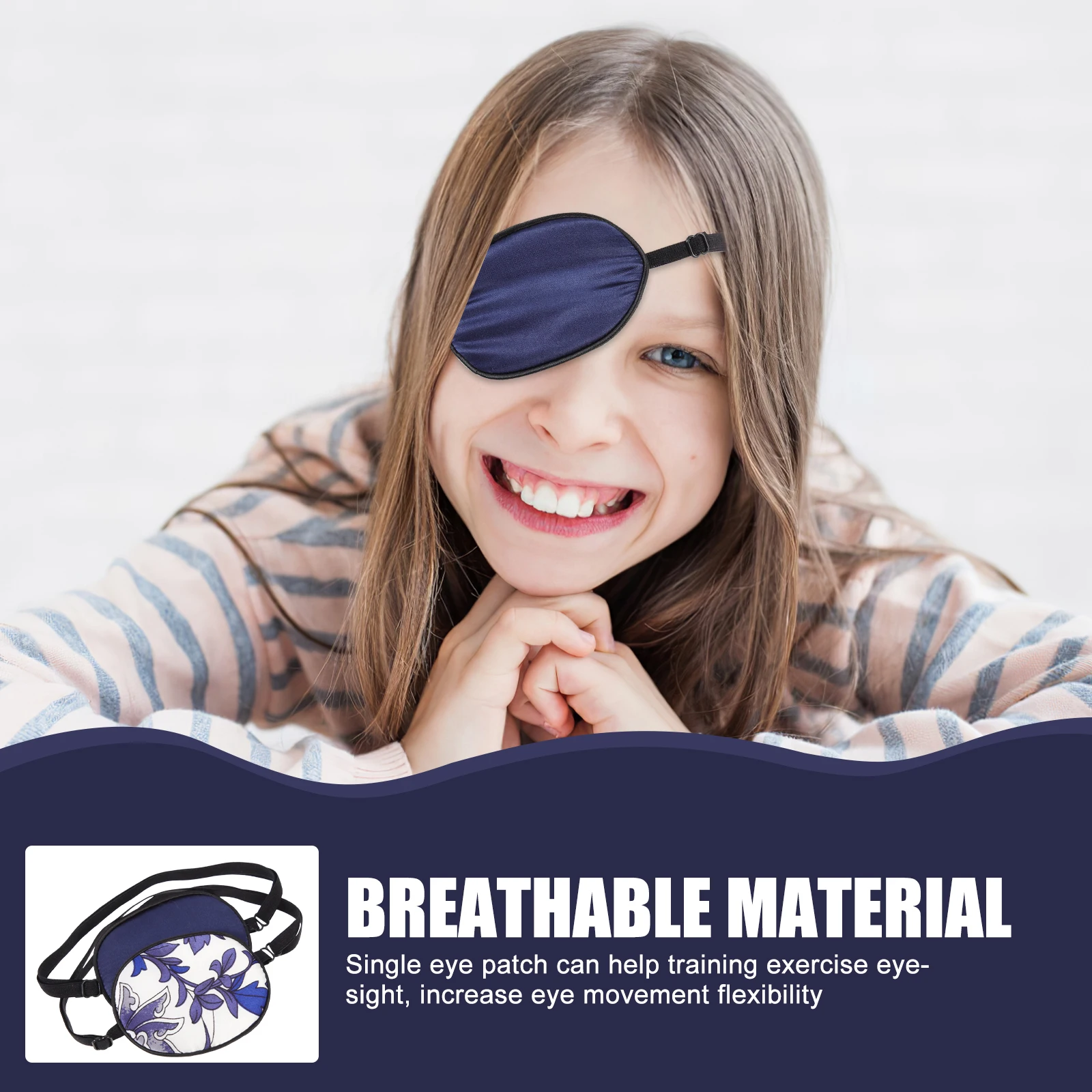 

2pcs Silk Patch Kids Single Eye Cover Strabismus Amblyopia Correction 3D Eye Care Tool Cover For Glasses