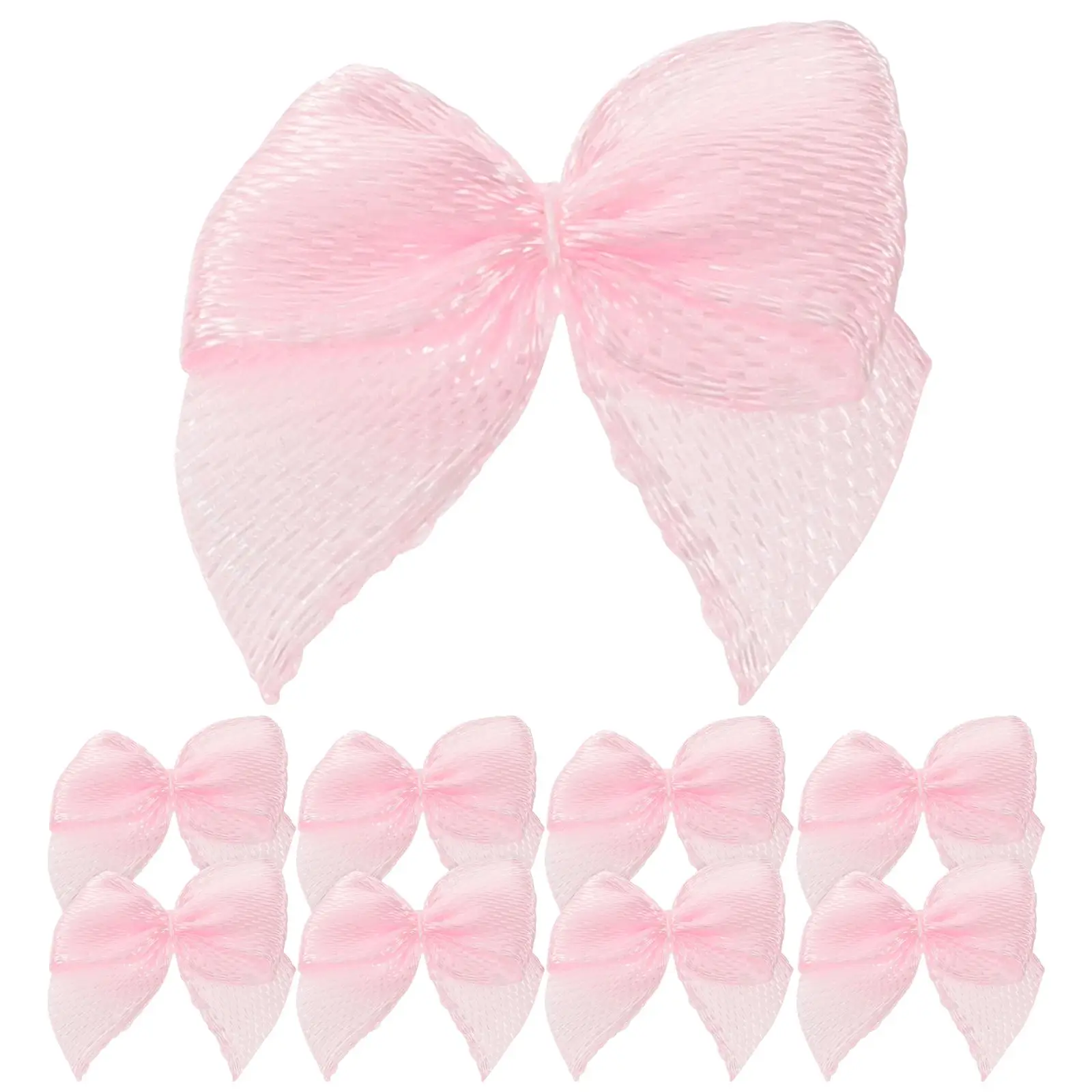 60 Pcs Flowers Hair Accessories Girls Ribbon Bows Blush Pink Grosgrain Large Satin Baby Bows Glitter Headbands Gifts