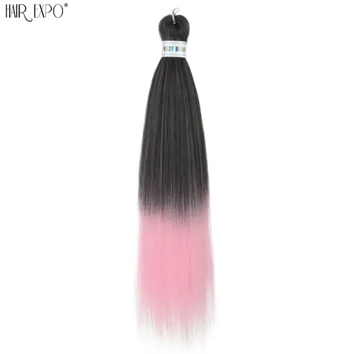 26Inch Easy Braids Hair Synthetic Colourful Pre Stretched Braiding Hair Extensions Jumbo Braids Ombre Yaki Long Straight Hair - Image 60